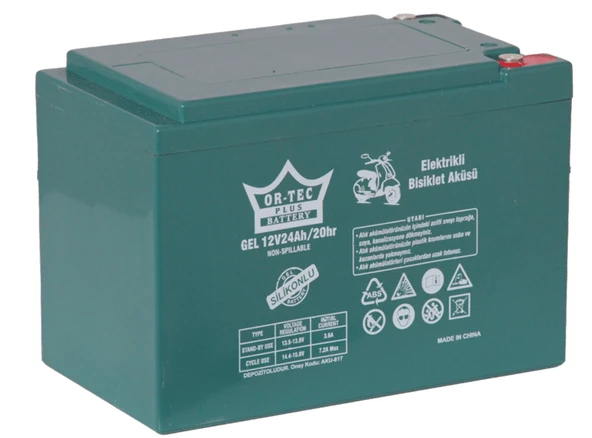 Or-Tec  12V 24A Elektrikli Jel Akü - Resim 2