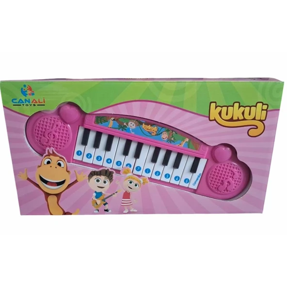 Kukuli 22 Tuşlu Sesli Piyano Pilli Eğitici Çocuk Piyanosu ürün görseli 1