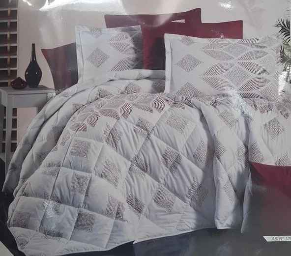 CLASY ÇİFT KİŞİLİK RANFORCE YORGAN ASİYE 128 KAHVE ürün görseli 1