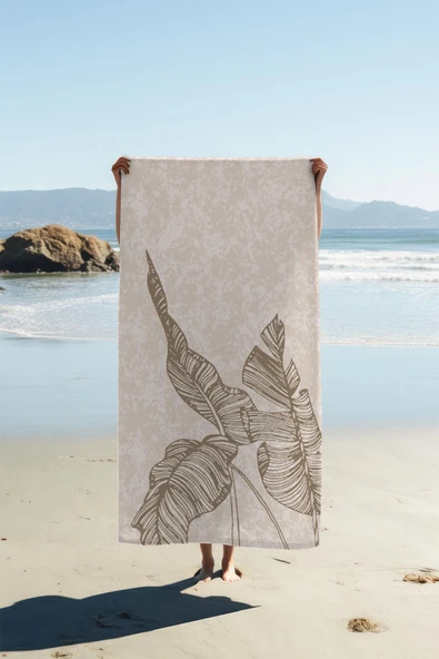 Dijital Baskı Plaj Deniz Havlusu Modern Desenli Peştamal HVL0087 RENKLİ 80 X 160 ürün görseli 1