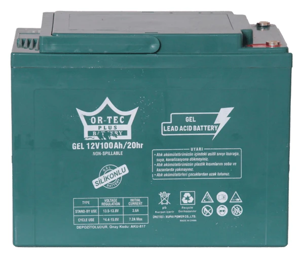 Or-Tec 12V 100A Elektrikli Jel Akü ürün görseli 1