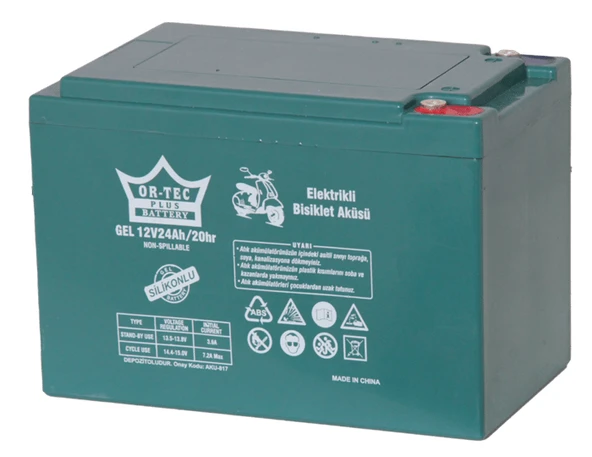 Or-Tec  12V 24A Elektrikli Jel Akü - Resim 3