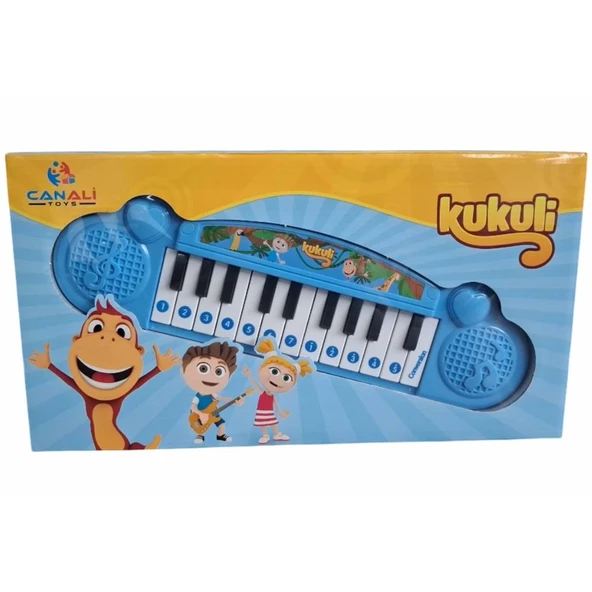 Kukuli 22 Tuşlu Sesli Piyano Pilli Eğitici Çocuk Piyanosu ürün görseli 1