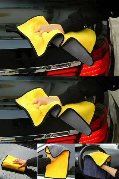 Technow King Zebra  50x70 cm 240 GSM Çift Taraflı Araç Oto Kurulama Temizlik  Bezi - Resim 9