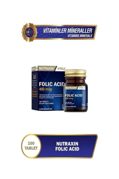 Folik Asit 400 Mcg 100 Tablet ürün görseli 1