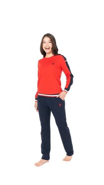Us Polo Kadın Uzun Kol Pijama Takım 20116 - Resim 2