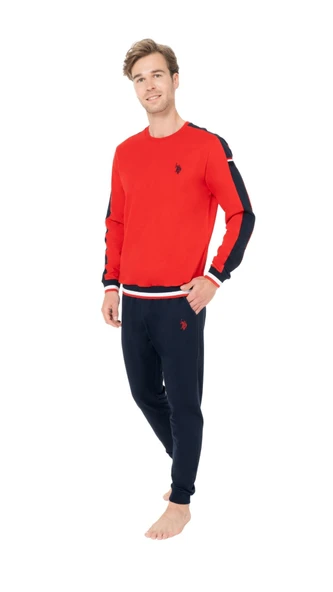 Us Polo Erkek Uzun Kol Pijama Takım 18931 - Resim 2
