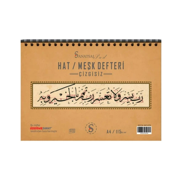 Sanatsal Pad Hat -Meşk Defteri A4 80 Yap. 115gr ürün görseli 1