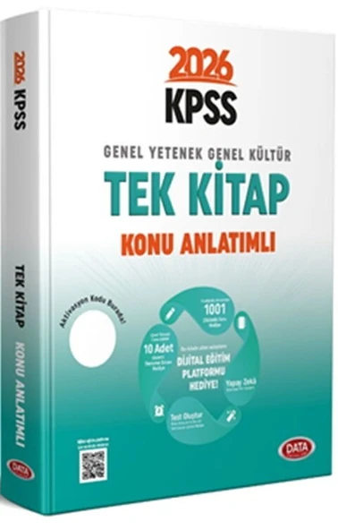 2026 KPSS Genel Yetenek Genel Kültür Tek Kitap Konu Anlatımlı Data Yayınları ürün görseli 1