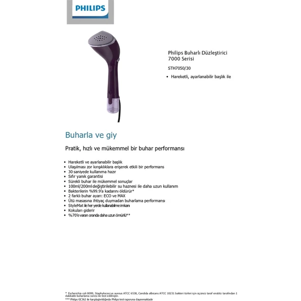 Philips STH7050/30 1500 W Buharlı Düzleştirici - Resim 9
