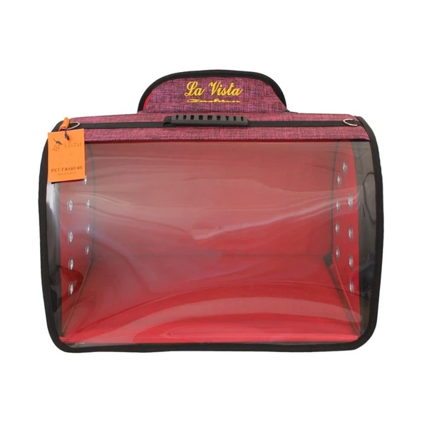 La Vista Jumbo Tomris Kedi, Küçük Köpek Sırt Taşıma Çantası PEMBE 50-32-31cm ürün görseli 1