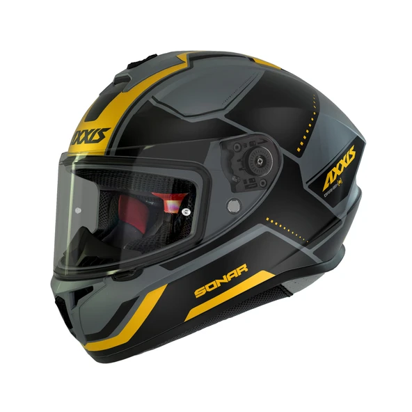 FULLFACE KASK Beden: S / AXXIS DRAKEN S SONAR C3 MATT YELLOW ürün görseli 1