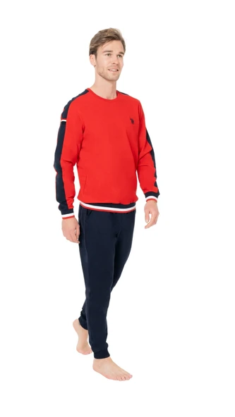 Us Polo Erkek Uzun Kol Pijama Takım 18931 - Resim 3