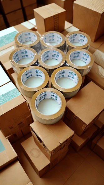 45MM KAHVE RENGİ KOLİ BANDI- 12 ADET - HOTMELT - EXTRA GÜÇLÜ YAPIŞMA - Resim 7