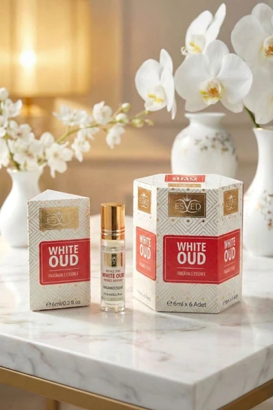 Beyaz Oud Kokusu 6 Ml Alkolsüz Parfüm Hediyelik Kutuda ürün görseli 1