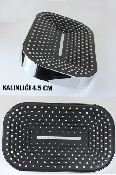 Piano Serisi Geniş Şampuanlıklı Lüks Duş Takımı El ve Tepe Duş Başlığı Spiral Hortum - Resim 5