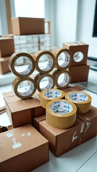 45MM KAHVE RENGİ KOLİ BANDI- 18 ADET - HOTMELT - EXTRA GÜÇLÜ YAPIŞMA - Resim 7