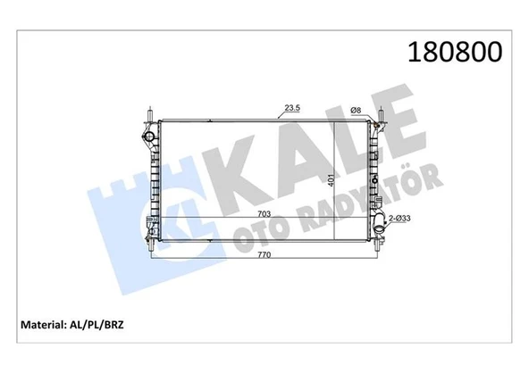KALE 0222301AB MOTOR SU RADYATORU CONNECT 1.8TDCI 03>06 YA DA 09>13 KLIMALI 8T168005BA-1365996 ürün görseli 1