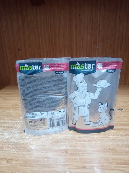 Master Pouch Dana Etli 80 gr Yetişkin Yaş Kedi Maması 80 GRAM X 10 ADET ürün görseli 1