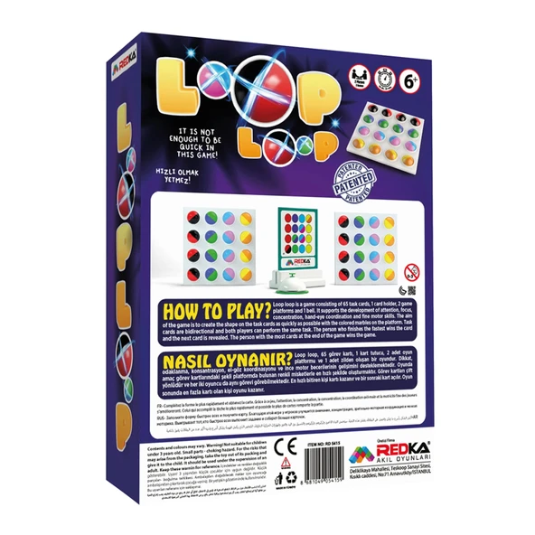 Orijinal Loop Loop Oyunu - Akıl ve Zeka Oyunu - Loop Şekil Oyunu - Redka Loop Loop Oyunu - Strateji Oyunu - Resim 4