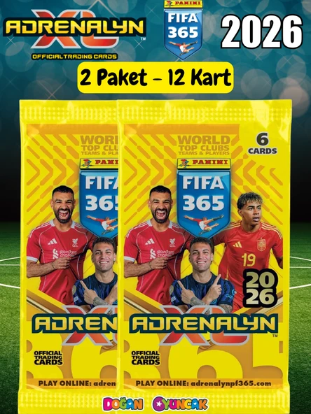 Panini FIFA 365 Adrenalyn XL 2026 Trading Kart (2 Paket) - Futbolcu Kartları - Trading Oyuncu Kartı - Fifa Oyuncu Kartı ürün görseli 1