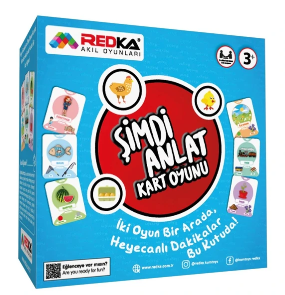Redka Şimdi Anlat Kart Oyunu - Eğitici Kartlar Hikaye Anlatma Oyunu Çocuklar için Kart ürün görseli 1