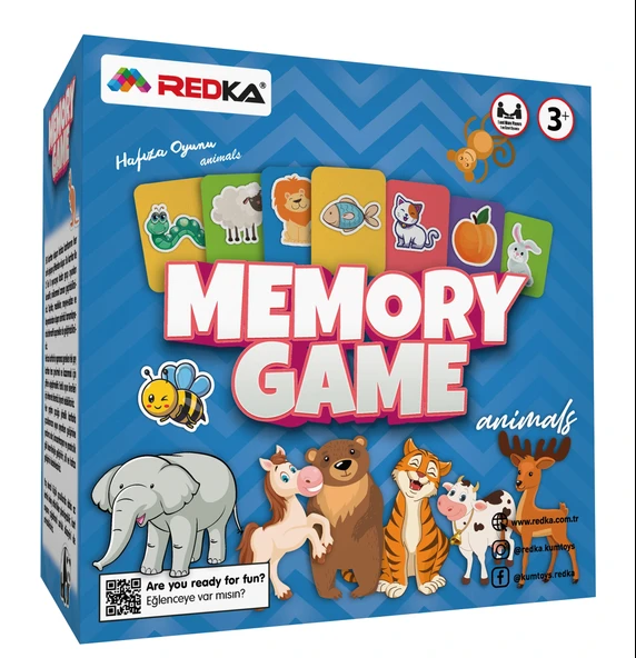 Redka Hafıza Kartları Hayvanlar - Redka Hafıza Oyunu Memory Oyunu - Eğitici Kart Oyunu ürün görseli 1