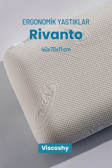 Viscoshy Rivanto Uzun Klasik Premium Gelişmiş Ergonomik Ortopedik Visko, Lüks, Visco Yastık - Resim 2
