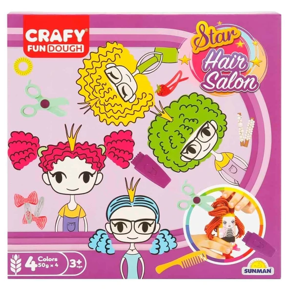 Yıldızlar Salonu Oyun Hamur Seti 200 gr 11 Parça - Resim 3