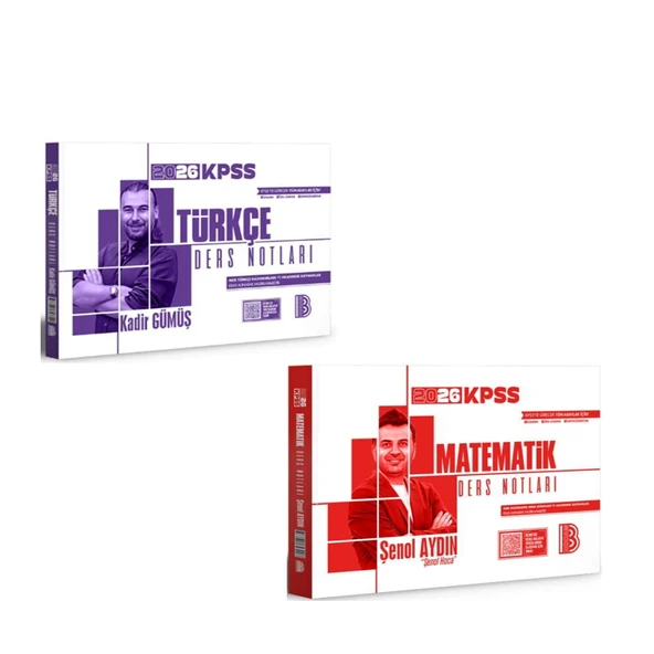 Benim Hocam 2026 KPSS Matematik ve Türkçe Video Ders Notları Seti 2 Kitap ürün görseli 1