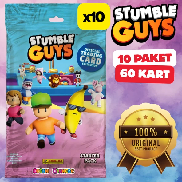 Orijinal Stumble Guys Treadin Card (10 Paket) - Stumble Guys Oyun Kartları - Stumble Guys Koleksiyonluk Kartı Stumble Gu ürün görseli 1