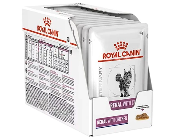 Royal Canin Renal Chicken Tavuklu Yaş Kedi Maması 12x85 Gr ürün görseli 1