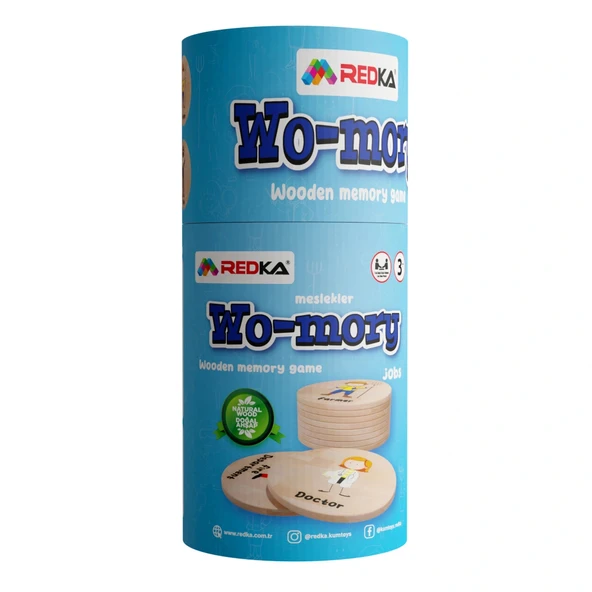 Redka Ahşap Hafıza Oyunu Meslekler - Redka Memory Game - Görsel Hafıza Oyunu Eşleştirme Oyunu ürün görseli 1