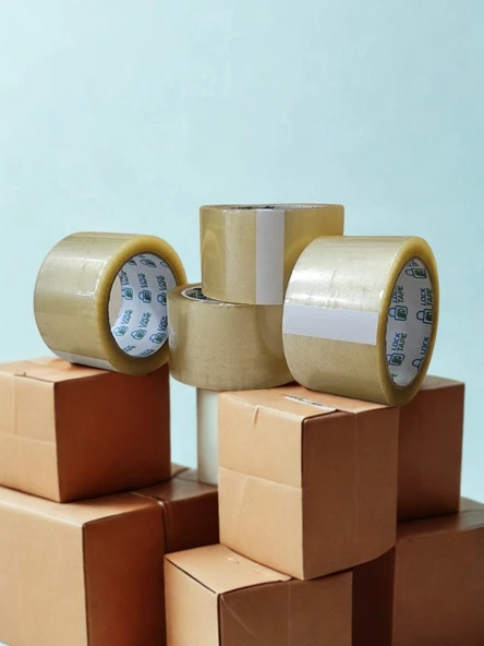 45MM ŞEFFAF KOLİ BANDI- 6 ADET - HOTMELT - EXTRA GÜÇLÜ YAPIŞMA - Resim 8