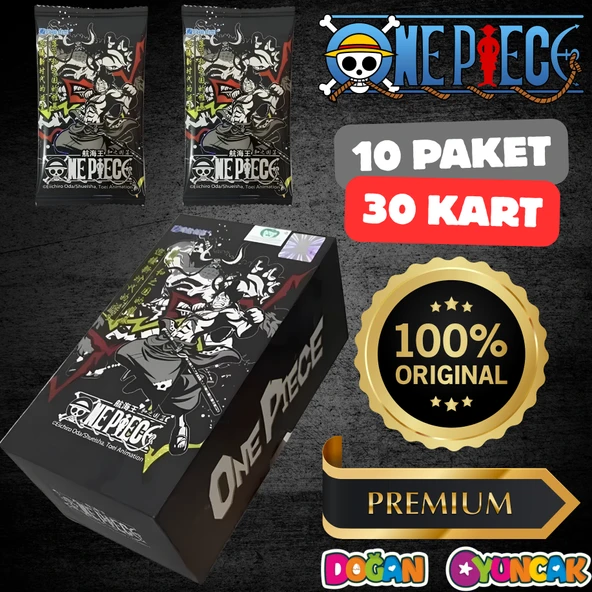 Orijinal One Piece Game Black Card Box 10 Booster Pack - One Piece Siyah Oyun Koleksiyonluk Kart One Piece Premium Kart ürün görseli 1