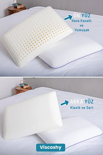 Viscoshy Solteria Çift Yüzey Farklı Sertlikte Ortopedik Visko, Lüks, Visco Yastık - Resim 4
