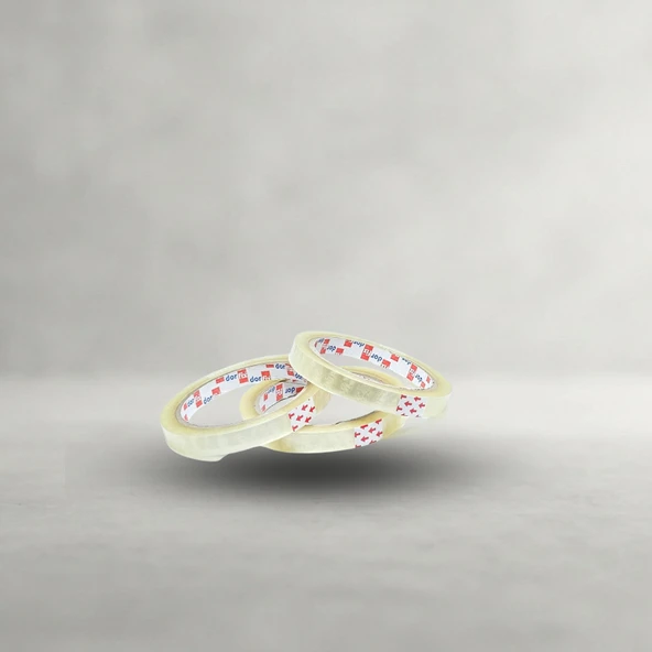 12mmX66M Şeffaf Selefon Bant (Selo)  / Boyut: 12 mm Genişlik x 66 Metre Uzunluk Renk	Şeffaf (Transparan) - 12 ADET - Resim 6