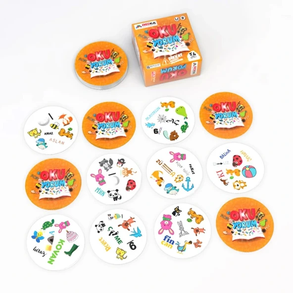 Redka Okuyorum Kart Oyunu - Eğitici Kartlar Okuma Kartları Çocuklar için Kart - Resim 3