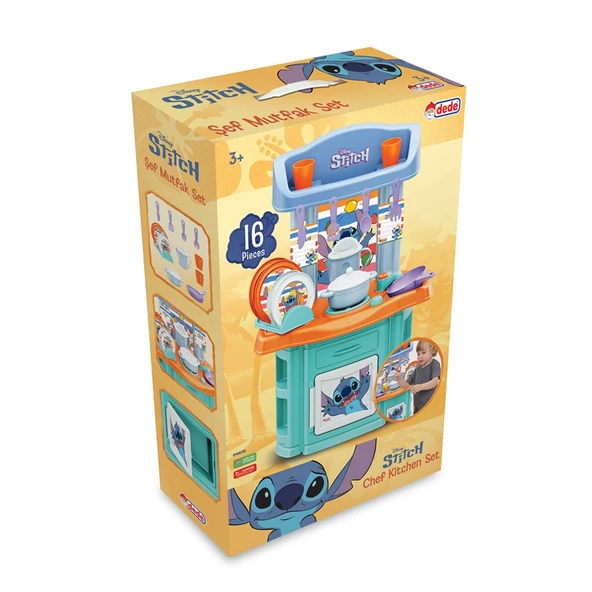 Stitch Şef Mutfak Seti - Mutfak Setleri - Ev Oyuncak Setleri - Disney Stitch Mutfak - Resim 3