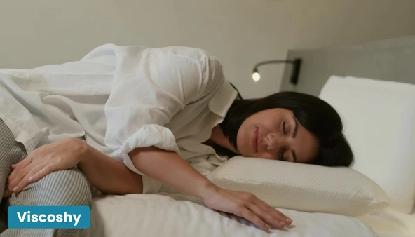 Viscoshy Rivanto Uzun Klasik Premium Gelişmiş Ergonomik Ortopedik Visko, Lüks, Visco Yastık - Resim 6