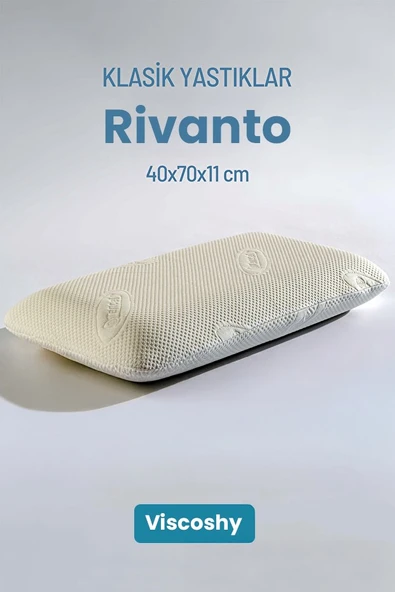 Viscoshy Rivanto Uzun Klasik Premium Gelişmiş Ergonomik Ortopedik Visko, Lüks, Visco Yastık ürün görseli 1