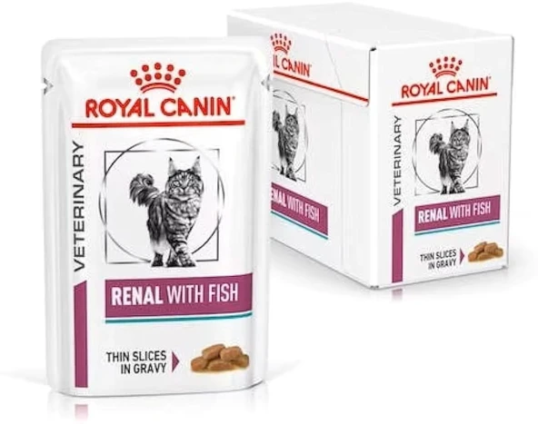 Royal Canin Renal Fish Balıklı Yaş Kedi Maması 12x85 Gr ürün görseli 1