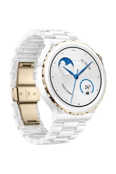 Huaweı Watch Gt3 Pro 43mm (SERAMİK KASA - BEYAZ SERAMİK KAYIŞ) ürün görseli 1