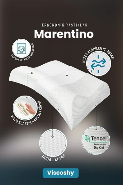 Viscoshy Marentino Gelişmiş Ergonomik Ortopedik Visko, Lüks, Visco Yastık - Resim 3