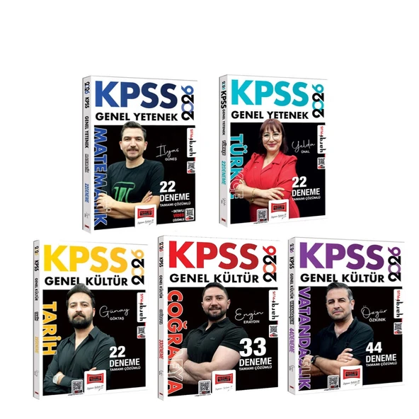 Yargı Yayınları 2026 KPSS Tamamı Çözümlü Deneme Seti 5 Kitap ürün görseli 1