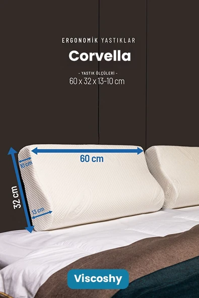Viscoshy Corvella Visko Superior Ergonomik, Lüks, Ortopedik Visco Yastık - Resim 5