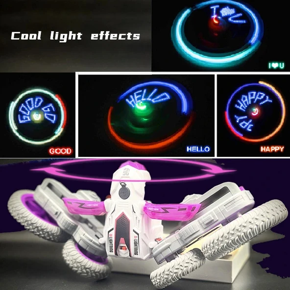 Atomizing Style Uzaktan Kumandalı Akrobatik Araba Yeşil - Işıklı Buharlı Araba - Akrobasi Arabası - Resim 3