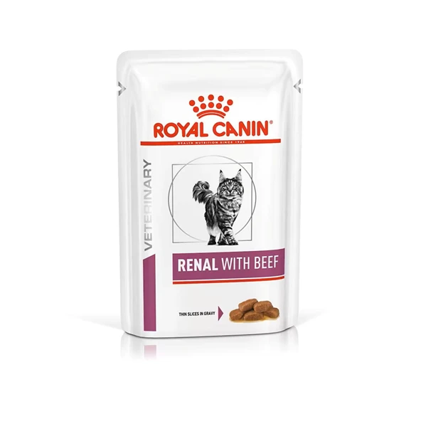 Royal Canin Renal Beef Biftekli Yaş Kedi Maması 12x85 Gr ürün görseli 1
