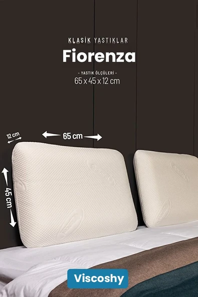 Viscoshy Fiorenza Klasik Premium Gelişmiş Ergonomik Ortopedik Visko, Lüks, Visco Yastık - Resim 3