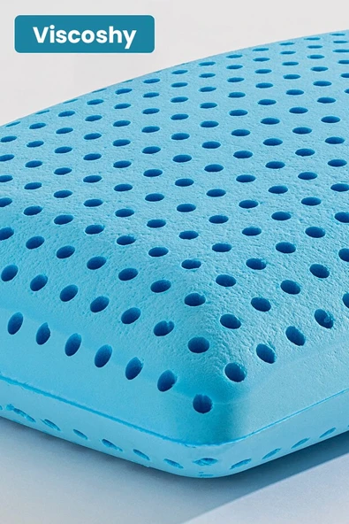 Viscoshy Lunavera AirFlow Hava Kanallı Ortopedik Visco Yastık Premium Ortopedik  Visko, Lüks, Visco Yastık - Resim 4